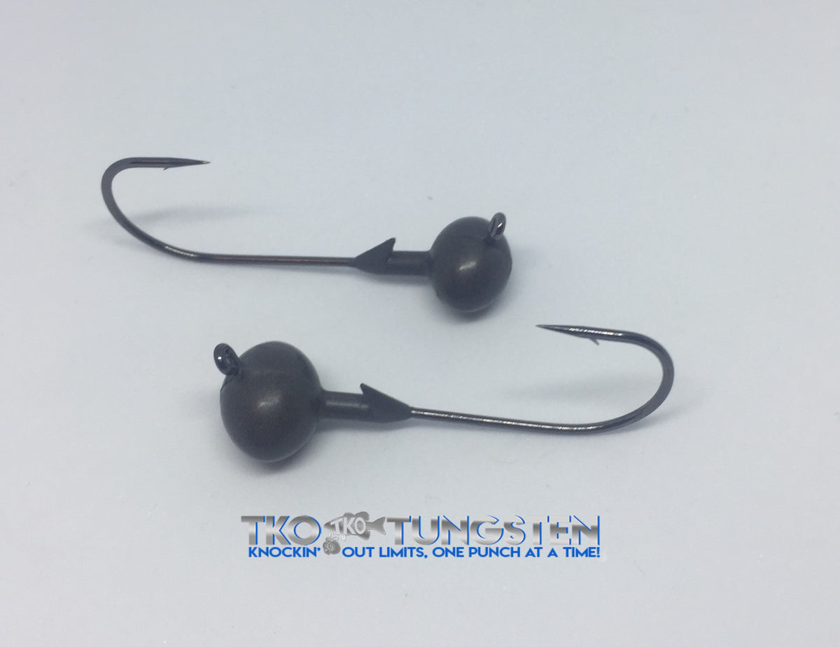thumbnail image 2 of TKO Tungsten Weedless Ned Head Jigs | 3-Pack, 3 Sizes, 2 Colors | Bass Fishing 2 of 2
