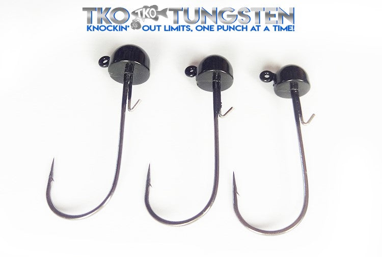 TKO Tungsten NED heads Mustad BLN hooks - 3 pack FAST shipping!!!